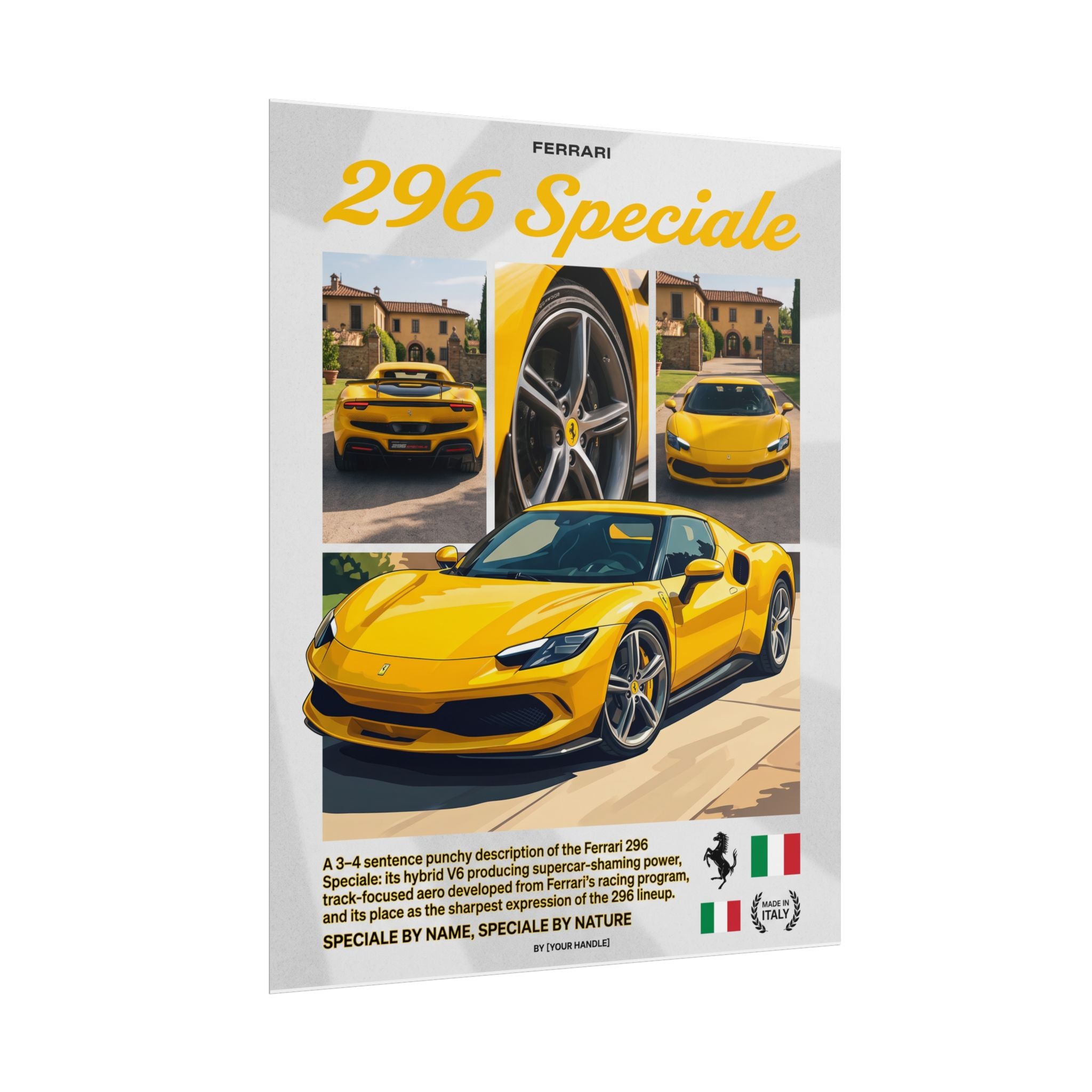 Porsche 959 Poster – Paris-Dakar Rally Wall Art (Rolled Print)
