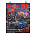 Nissan Skyline GT-R R34 Poster — 1993 Tokyo Street Art Matte Vertical Print