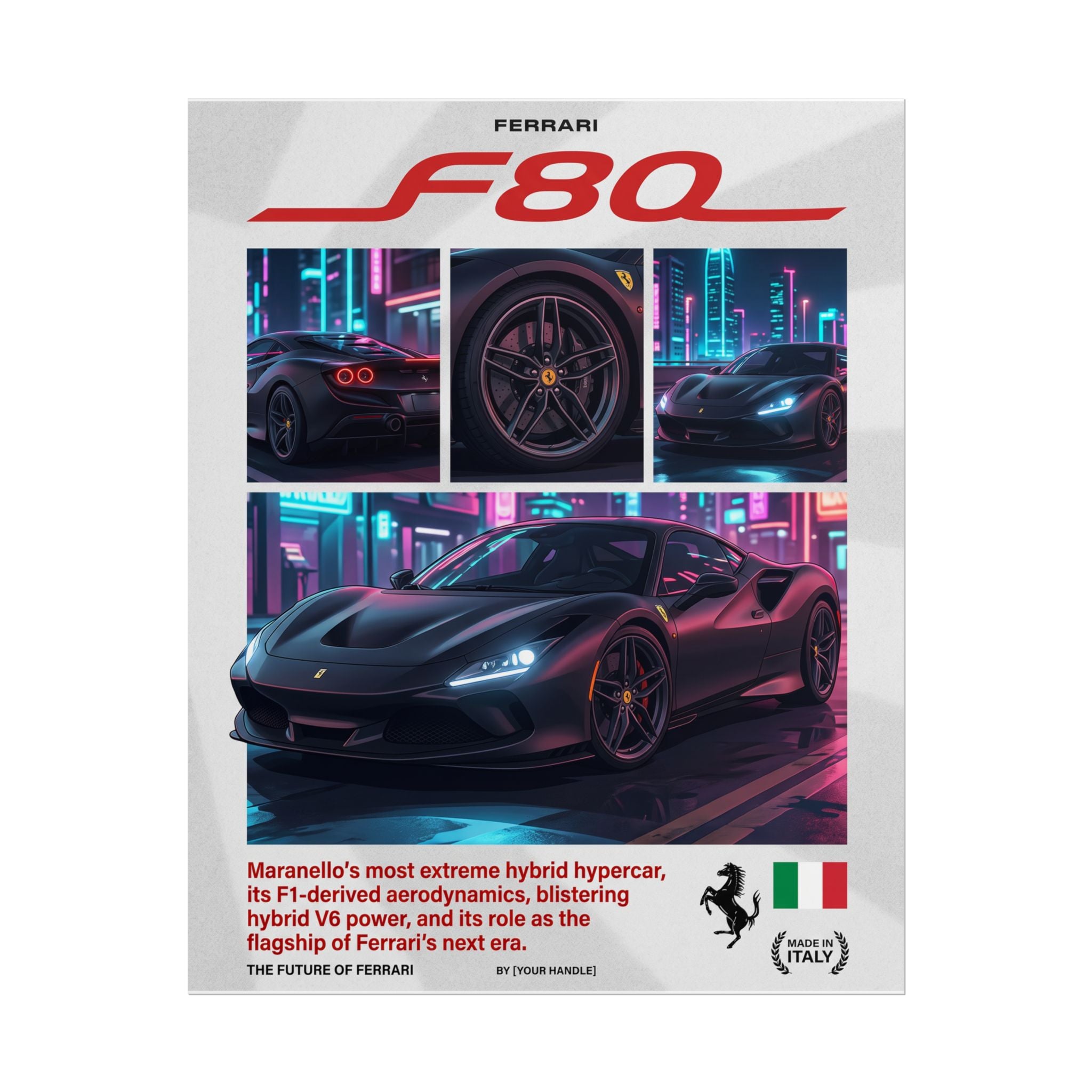 Toyota AE86 Poster – Black & White Touge Mountain Wall Art (Rolled Print)