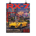 Mazda RX-7 Poster — 1993 FD Japanese Street Art Matte Vertical Print