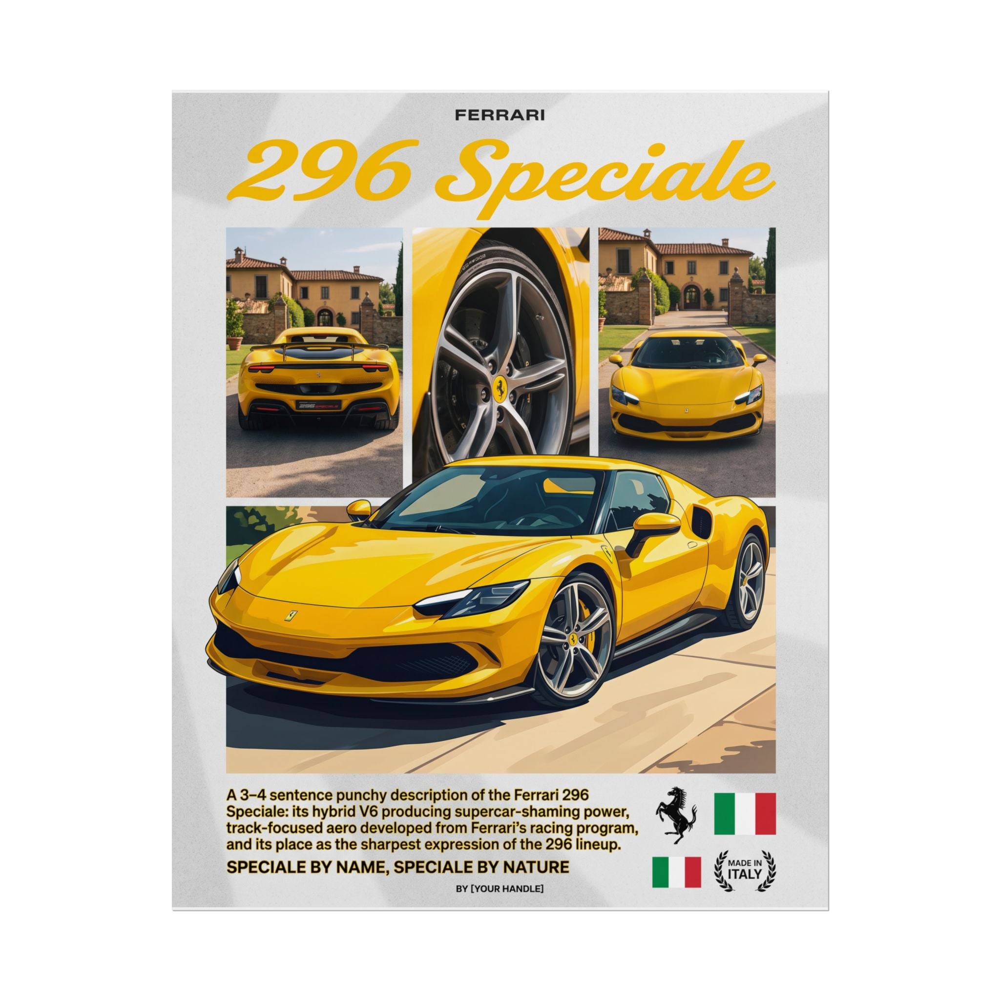 Porsche 959 Poster – Paris-Dakar Rally Wall Art (Rolled Print)
